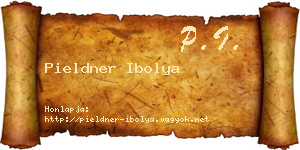 Pieldner Ibolya névjegykártya